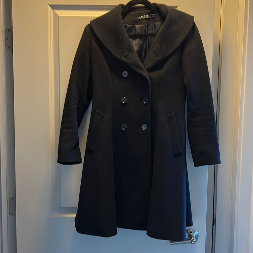 Ralph Lauren Lauren navy wool coat
